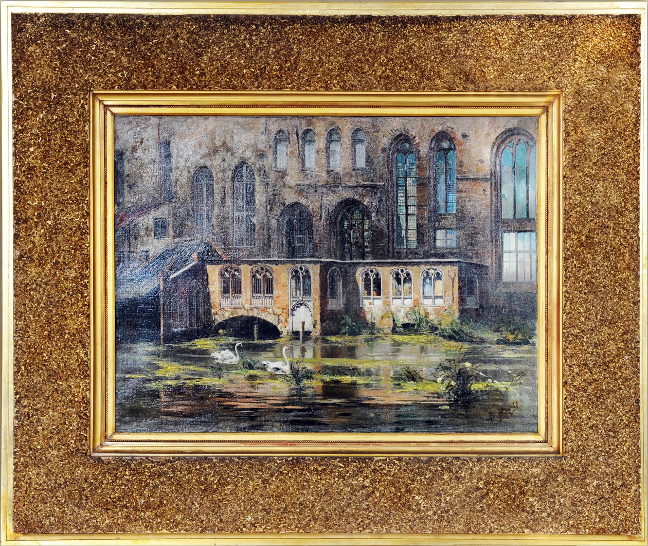 Castello inglese con lago e cigni - Museo Irpino, Avellino